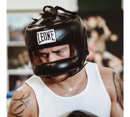 Шолом боксерський з бампером Leone CS425 розмір L, чорний