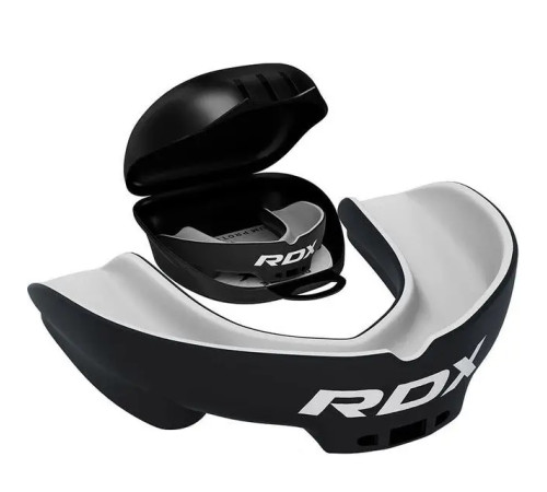 Капа боксерська доросла RDX 3w від 12 років чорно-біла