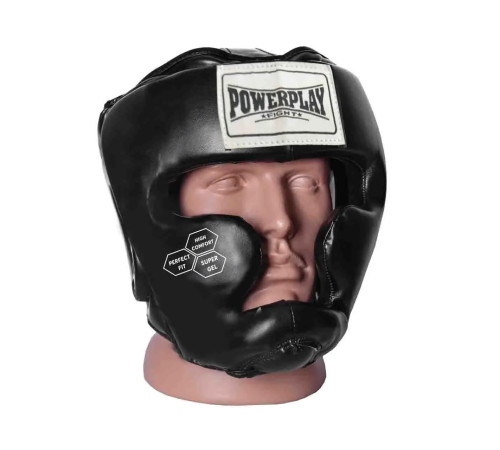Шолом боксерський закритий PowerPlay 3043 розмір XS, чорний