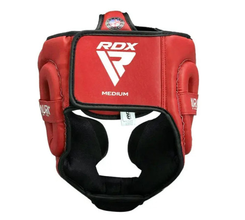 Шолом боксерський з капою RDX AURA PLUS T-17 розмір M, чорно-червоний Шолом боксерський з капою RDX AURA PLUS T-17 розмір M, чорно-червоний