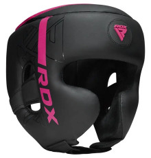 Шолом боксерський RDX F6 KARA Matte розмір S, чорно-рожевий