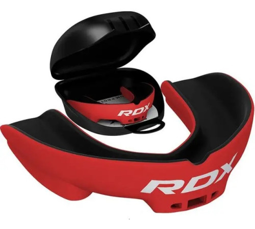 Капа боксерська доросла RDX 3w від 12 років чорно-червона