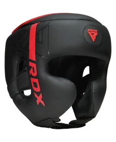 Шолом боксерський RDX F6 KARA Matte розмір S, чорно-червоний