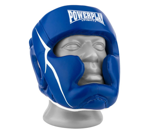 Шолом боксерський закритий PowerPlay 3100 PU розмір XS, синій