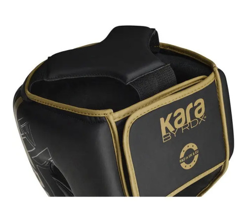 Шолом боксерський RDX F6 KARA Matte розмір S, чорно-золотистий