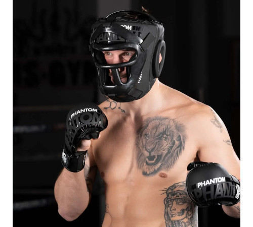 Шолом боксерський з капою Phantom APEX Cage Black Шолом боксерський з капою Phantom APEX Cage Black