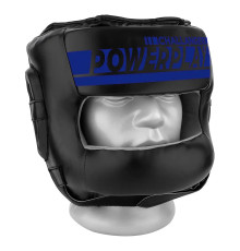 Шолом боксерський закритий PowerPlay 3067 Challanger розмір L, темно-синій 