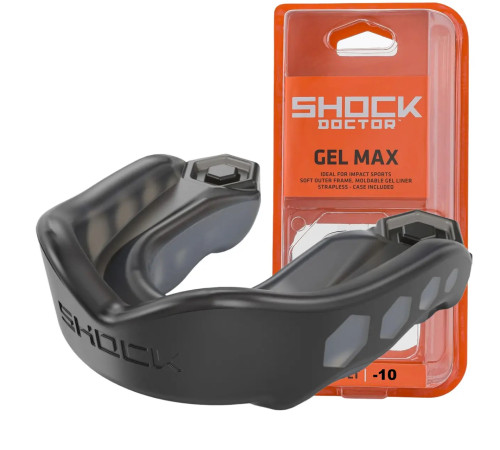 Капа боксерська дитяча Shock Doctor Gel Max до 10 років чорний