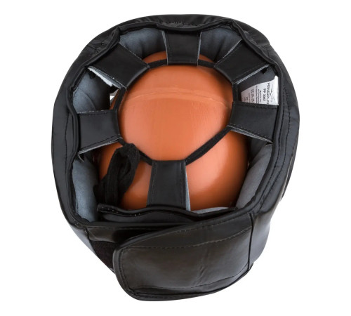 Шолом боксерський закритий PowerPlay 3067 Challanger розмір M, чорно-червоний