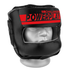 Шолом боксерський закритий PowerPlay 3067 Challanger розмір M, чорно-червоний