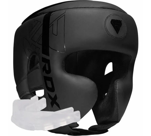 Шолом боксерський з капою RDX F6 KARA Matte розмір M, чорний Шолом боксерський з капою RDX F6 KARA Matte розмір M, чорний