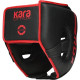 Шолом боксерський з капою RDX F6 KARA Matte розмір L, чорно-червоний