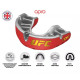 Капа боксерська дитяча OPRO Gold UFC до 10 років червоно-срібляста