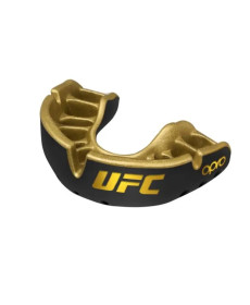 Капа боксерська доросла OPRO Gold UFC від 11 років чорно-золотиста
