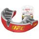 Капа боксерська доросла OPRO Gold UFC від 11 років червоно-срібляста