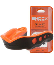 Капа боксерська доросла Shock Doctor Gel Max від 11 років чорно-оранжева