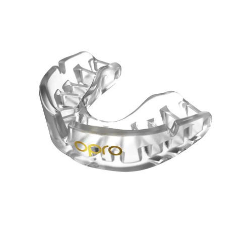 Капа боксерська дитяча OPRO Gold до 10 років прозора