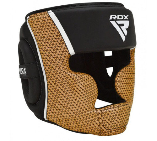 Шолом боксерський RDX T17 Aura M, чорно-золотистий