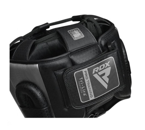 Шолом боксерський з бампером RDX L2 Mark Pro M, чорно-сірий