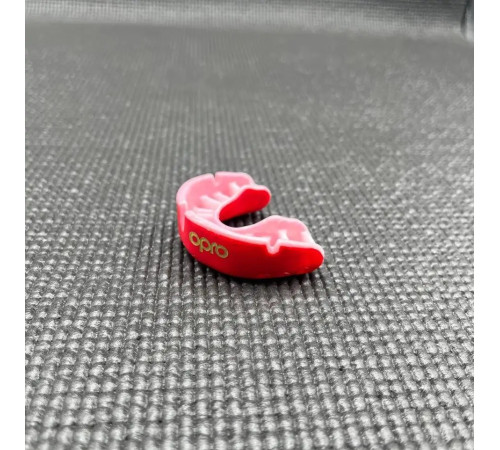 Капа боксерська доросла OPRO Gold від 11 років червоно-біла