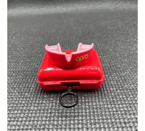 Капа боксерська доросла OPRO Gold від 11 років червоно-біла