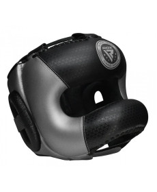 Шолом боксерський з бампером RDX L2 Mark Pro L, чорно-сірий