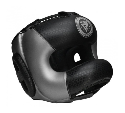 Шолом боксерський з бампером RDX L2 Mark Pro L, чорно-сірий