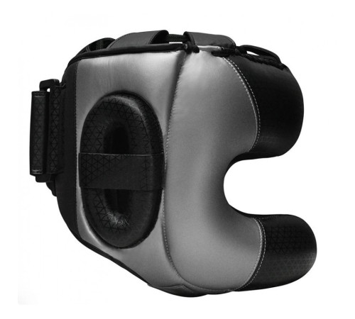 Шолом боксерський з бампером RDX L2 Mark Pro L, чорно-сірий