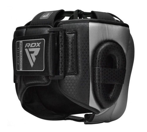 Шолом боксерський з бампером RDX L2 Mark Pro L, чорно-сірий