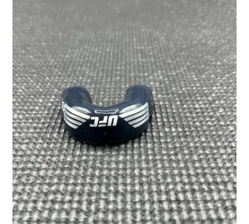 Капа боксерська доросла OPRO Instant Custom-Fit UFC від 11 років чорно-срібляста