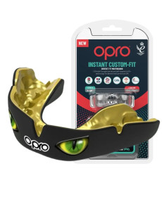 Капа боксерська доросла OPRO Instant Eyes від 11 років чорно-зелена