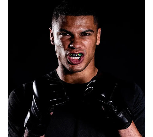 Капа боксерська доросла OPRO Instant Eyes від 11 років чорно-зелена