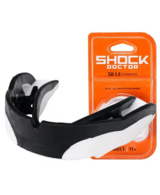 Капа боксерська дитяча Shock Doctor V1.5 до 10 років чорно-біла