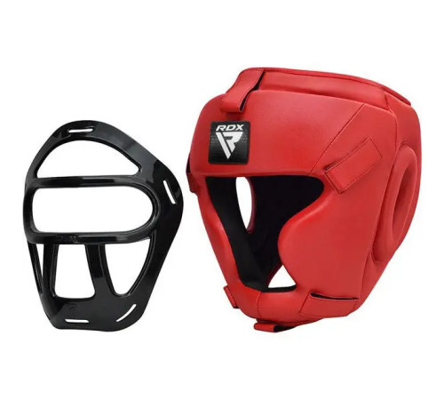 Шолом боксерський з капою RDX T1 Grill розмір M, червоний
