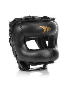 Шолом боксерський із захистом носа Yakimasport PRO BLACK,  розмір М