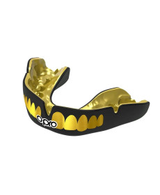 Капа боксерська доросла OPRO Instant TEETH від 11 років чорно-золотиста