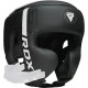 Шолом боксерський з капою RDX F6 KARA Matte розмір M, чорно-білий