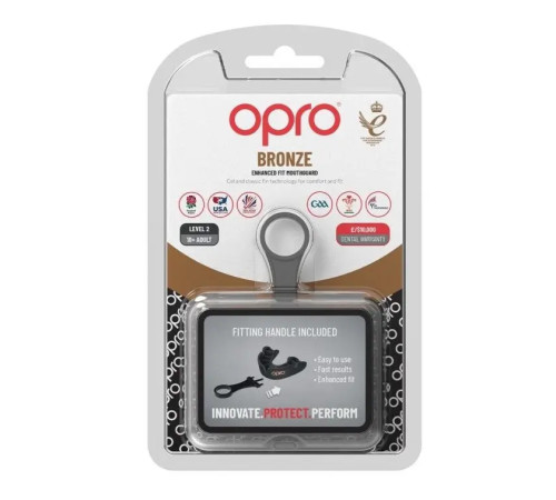 Капа боксерська доросла OPRO Snap-Fit від 11 років біла