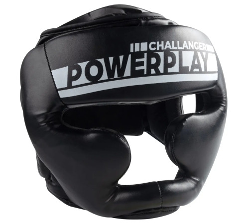 Шолом боксерський закритий PowerPlay 3048 розмір M, чорно-білий