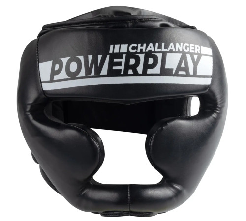 Шолом боксерський закритий PowerPlay 3048 розмір M, чорно-білий