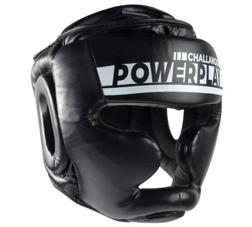 Шолом боксерський закритий PowerPlay 3048 розмір M, чорно-білий