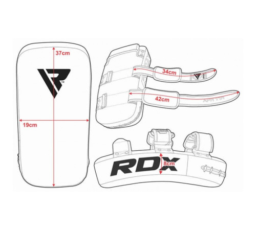 Пади для тайського боксу RDX, (1 шт) різнокольорові