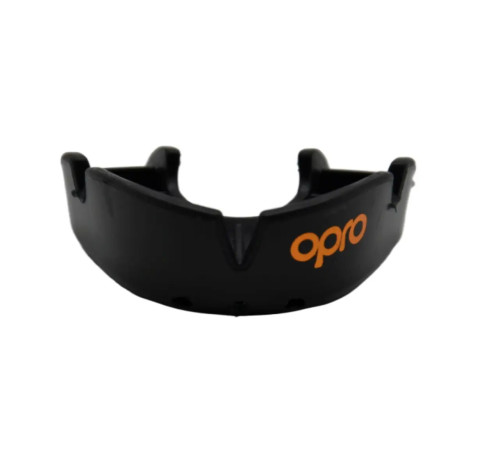 Капа боксерська доросла OPRO Bronze від 10 років чорна