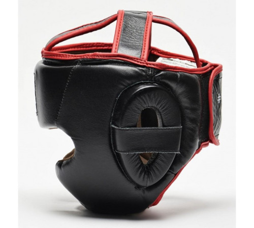 Шолом боксерський Leone Full Cover S, чорно-червоний