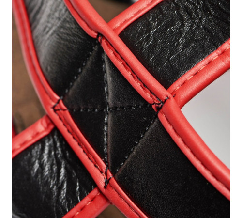 Шолом боксерський Leone Full Cover L, чорно-червоний