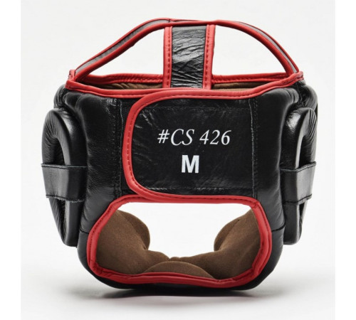 Шолом боксерський Leone Full Cover L, чорно-червоний