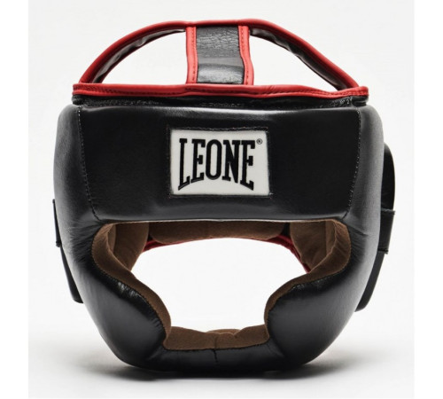 Шолом боксерський Leone Full Cover L, чорно-червоний