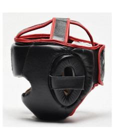 Шолом боксерський Leone Full Cover M, чорно-червона