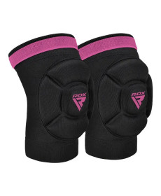 Наколінники спортивні RDX HOSIERY KNEE FOAM K5 M, чорно-рожеві