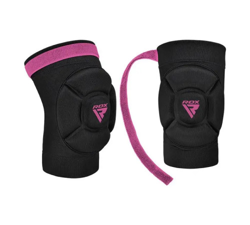 Наколінники спортивні RDX HOSIERY KNEE FOAM K5 M, чорно-рожеві